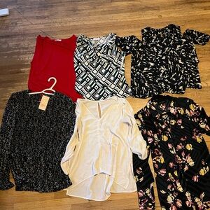 Stylish Red Women's Top- size Medium